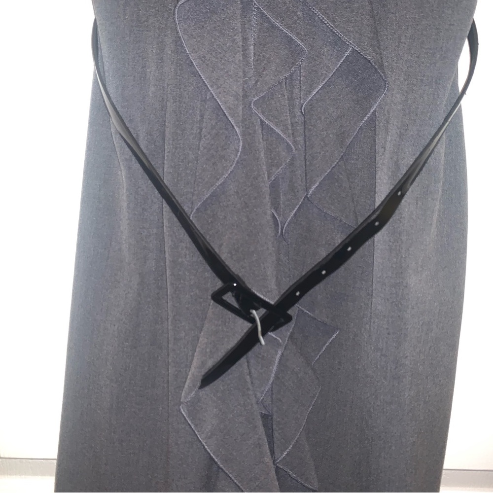Chic Gray Dress with Button Detail